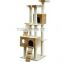 wholesale Cat Tree Tower Condo Climing Scratcher Furniture Kitten House Hamock Scratching Sisal Post pet products Beige