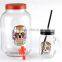 Best Party Use Skull Decal Dispenser Set with Lid and Tap