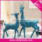 2pcs Couple Blue Resin Decorative Deer for Home Decoration