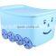 Hot sale PP kids' toy storage box with wheels&lid