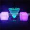 modern new beautiful ring lighting plastic LED cube chair with rechargeable battery