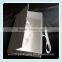 White Gift Boxes Flat Packagings With Hot Silver Logo Flat Packing Boxes With Silver Ribbon