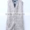 Europe style 2016 new fashion design pure color lady long faux fur vest