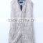 Europe Style 2016 New Fashion Design Pure Color Lady Long Faux Fur Vest