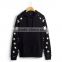 Bulk stylish hoody sweatshirt star print sleeve cheap black hoodies