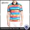 Mgoo Fashion Custom Made Design Colorful Men Stripe Polo Shirt With Short Sleeve Casual Outwear With American Sizes