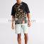 MGOO Hot Sale Mens Digital Printing T Shirt Raglan Sleeve Sport Wear Dry Fit T-shirts