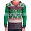 Men Green Sweater Red Striped Pattern Custom Christmas Sweater
