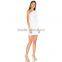 White one shoulder elegant short simple ladies evening dinner dresses