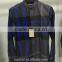 100% Cotton Big Check Round Bottom Men Casual Check Shirt With Buttom Down Collar
