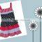 Star Printed Western Girls 4th of July Dress For Wholesale