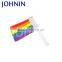 Colourful OEM size 100% polyester rainbow hand flag
