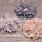Scallop Ruffuled Ballerina Chiffon Petal Flowers with Crystal Button Spark Rhinestone Buttons Baby Headbands flower