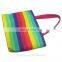 Shiny Rainbow Printed Handle Canvas Bag