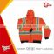 Orange Embroidery Jacket Safety reflector jacket with Hood and Pockets KF-059