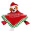 Lovely Christmas design plush baby blanket /christmas dog doudou blanket