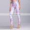 Ink printing fashion fitness training women's skinny stretch leggings