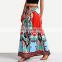 Tribal Print Tassel Tied Waist Long Fitted Maxi Skirt and Blouse Designs