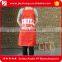 custom logo printed waterproof 100% Polyester carton work kitchen waist apron