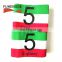 Latest personalised  designs coloured team armbands soccer strap with hook loop