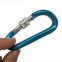 Outdoor Sports Multi Colors Aluminium Alloy Safety Buckle Keychain Climbing Button Carabiner Camping Hiking Hook