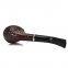 145mm Length Wooden Resin Short Tobacco Pipe With Small Brown Briar-imitation Head for Smoking