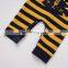 Yellow and black plaid pattern full sleeve cute animal pattern Jumpsuit baby boy Daily Wear romper wholesale