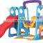 Mini Lovely bear kids swings equipment with plastic slide