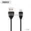Популярный дешевый кабель данных для мобильного телефона USB с зарядкой 1.5 A от Remax, тип c / lighting / micro