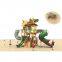 Children wooden combination plastic slide outdoor playground