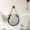 round decorative bath hanging cosmetic mirror deco wall metal framed
