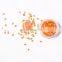 Orange Color Nail Glitter kit Round shape nail sequin peal flakes glitter powder Accessory for nail art
