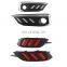 3 function car LED flowing DRL Daytime Running Light with turn signal and rear bumper light reflector light for honda civic 10th