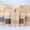 eco food packaging paper coffee tea bags with window stand up pouch