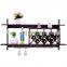 Wall Mount Wooden  Wine Rack Holder  with glass holder and storage shelf