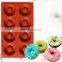 High Quality 8 Cavity Colorful Silicone Donut Baking Pan