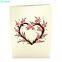 Red Sakura Tree 3D Folding Card Beautiful Valentine’s Day 3D Pop Up Card for My Wife