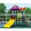 Combo double plastic playground equipment games for children slides outdoor