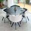 Factory Modern Luxury Hot Sale Saving Place Coffee Table Sets Leisure Round Dining Tables And 4 Chairs Set