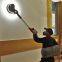 Portable 225mm long handle telescopic foldable Electric drywall putty wall Sanding Machine drywall sander with LED light