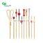 Party serving disposable food grade bamboo cocktail swizzle sticks skewers