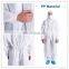 Disposable coveralls unisex polypropylene 40gsm work wear with film hood and boots zipper elastic wrists for painting