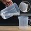 15ml 30ml 100ml 200ml 300ml 500ml 1L 2L Kitchen Transparent Plastic Measuring Cup With Handle