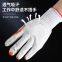 White cotton working gloves with orange coated rubber Hand Safety Gloves