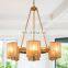 Customized New Products Hemp Rope Chandelier Creative Personality Vintage Restaurant Bar Clothing Hot Pot Barbecue Iron Lamps