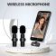 Wholesale Wireless Microphone 2 in 1 Professional lavalier 2.4GHz vlog Mini wireless Microphone For Mobile Phone