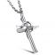 Titanium steel jewelry wholesale Love touching the cross titanium steel couples necklaces with pure steel