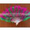 Good quality Ostrich 11 colors elegant large feather folding hand fan for wedding Party supplies