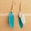 wholesale cheap ladies long feather earrings,fashion feather earring for women