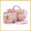 Wholesale Fashion 7 Colors Multifunctional 5pcs/set Microfiber Adult Baby Diaper Bag                        
                                                                                Supplier's Choice